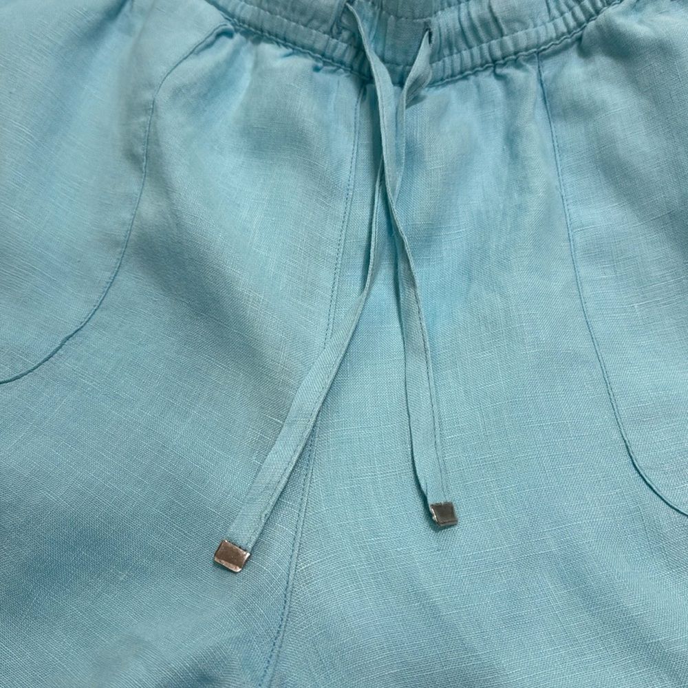 RABE CROP LINEN PANT BLUE - Picture 6 of 9